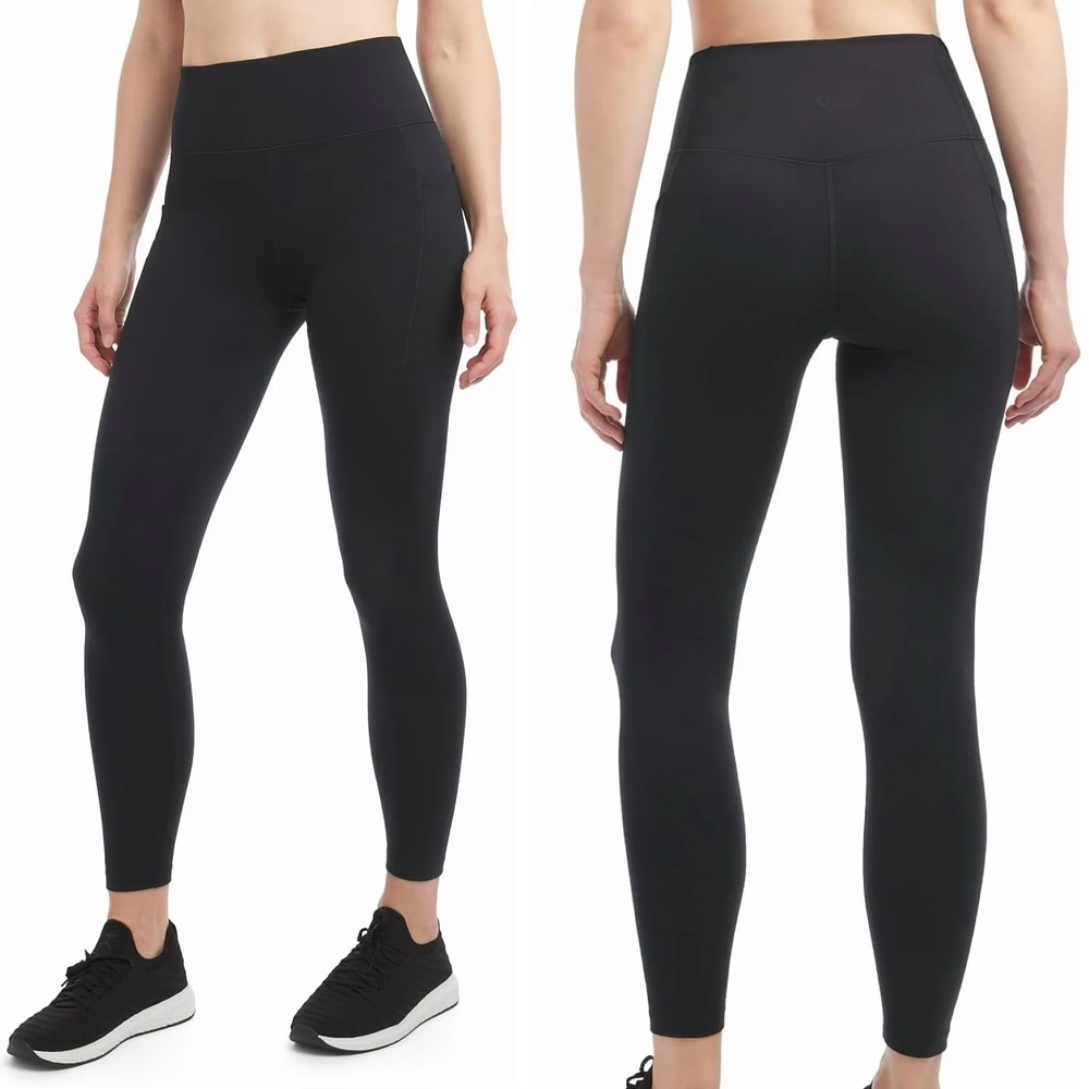 Danskin Womens XL Satin Stitch 7/8 Legging Black H0762